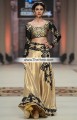 SC6950 Black Metallic Gold Banarasi Jamawar Charmeuse Silk Crinkle Chiffon Lehenga
