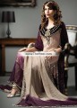 PW6790 Desert Sand Dark Palatinate Purple Light Khaki Crinkle Chiffon Embroidered Chiffon Crepe Silk Party Dress
