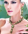 JW016 Fern Green And Olivine Gemstones Party Jewellery