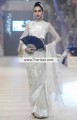 SR6016 Off White Crinkle Chiffon Saree