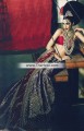 BW6762 Burgundy Black Raw Silk Banarasi Jamawar Silk Lehenga