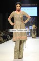 PW6519 Banana Mania Atomic Tangerine Raw Umber Banarasi Jamawar Crinkle Chiffon Angrakha Party Dress