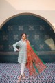 GAW-Turqouise 3 Pc Embroidered Chiffon  Stiched Suit