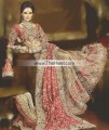 BW5861 Chestnut Smokey Topaz Banarasi Jamawar Crinkle Chiffon Lehenga