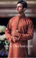 KT736 Liney Red Cotton Kurta