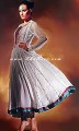 AK6761 Offwhite Crinkle Chiffon Anarkali Style