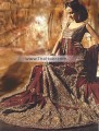 BW6379 Smokey Topaz Crinkle Chiffon & Pure Jamawar Lehenga