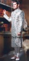 SW438 Off White Jamawar Sherwani