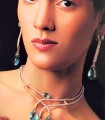 EJ361 Capri Blue Gemstone Evening Jewellery