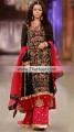 BW7022 Black Amaranth Alizarin Crinkle Chiffon Banarasi Crinkle Chiffon Sharara