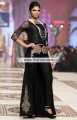 PW6032 Black Crinkle Chiffon Self Print Jamawar Party Dress