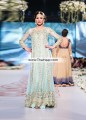 AK7301 Blizzard Blue Crinkle Chiffon Raw Silk Anarkali