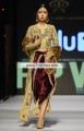 PW6509 Vegas Gold Dark Vivid Burgundy Crinkle Chiffon Velvet Dhoti Shalwar Party Suit
