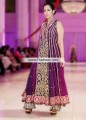 AK7528 Palatinate Purple Tyrian Purple Crinkle Chiffon Anarkali