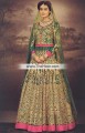MX6775 Cal Poly Pomona Green Crinkle Chiffon Bridal Maxi