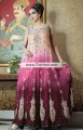 AK6899 Apricot Hot Pink Dark Prune Crinkle Chiffon Banarasi Jamawar Crepe Silk Anarkali Dress