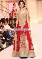 MX6737 Lava Red Crinkle Chiffon Raw Silk Wedding Maxi