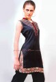 PW8775 Black Katan silk Shalwar Kameez