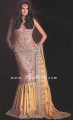 BW6668 Mauvelous & Earth Yellow Crinkle Chiffon & Jamawar Lehenga
