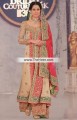 BW6543 Sunset Brink Pink Crinkle Chiffon Banarasi Jamawar Sharara