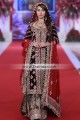 BW5397 Seal Brown Medium Jungle Green Crinkle Chiffon Banarasi Jamawar Sharara