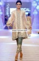 PW7246 Old Lace Camouflage Green Banarasi Jamawar Crinkle Chiffon Self Print Jamawar Party Dress