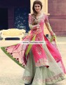 SC6766 Cerise Pink Celadon Crinkle Chiffon Banarasi Crinkle Chiffon Sharara