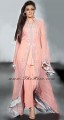 EW6474 Light Vivid Tangerine Crinkle Chiffon Anarkali Style