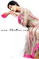 AK6674 Light Chamoisee Crinkle Chiffon Anarkali Style