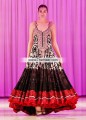 AK7548 Bistre Bole Off White Crinkle Chiffon Anarkali Pishwas