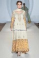 MX7938 Off White Harvest Gold Crinkle Chiffon Raw Silk Maxi