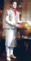 SW440 Off White Raw Silk Sherwani