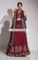 BW7348 Maroon Burgundy Raw Silk Crinkle Chiffon Sharara