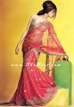 BW8580 Melon & Gold Saree Lehenega