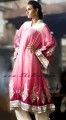 AK7535 Flamingo pink Crinkle Chiffon Anarkali Style
