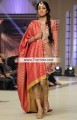 PW6931 Sand Bittersweet Fallow Coral Crinkle Chiffon Banarasi Jamawar Party Dress