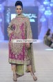 PW6133 Dark Raspberry Apricot Medium Spring Bud Banarasi Jamawar Raw Silk Crinkle Chiffon Party Dress