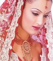 EJ851 Red And Golden Crystal Evening Jewellery