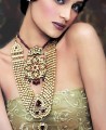 CJ010 Kundan And Garnet Jewellery