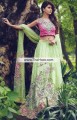 SC6776 Cerise Pink Tea Green Self Design Jamawar Crinkle Chiffon Lehenga
