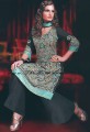 EW6666 Black Raw Silk Shalwar Kameez