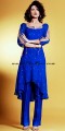 PW7970 Royal Blue Chiffon Shalwar Kameez
