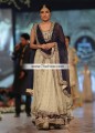 AK7317 Champagne Bistre Dark Navy Blue Crinkle Chiffon Banarasi Jamawar Anarkali Sharara
