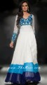 AK7501 Offwhite Crinkle Chiffon Anarkali Style