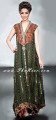 AK7471 Rifle Green Crinkle Chiffon Anarkali Style