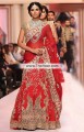BW6739 Light Apricot Lava Red Crinkle Chiffon Lehenga