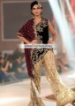 SC6557 Dark Maroon Fawn Maroon Velvet Crinkle Chiffon Sharara
