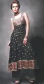 AK6430 Black Crincle Chiffon Anarkali Style