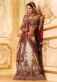 BW82 Off-white & Maroon Lehenga