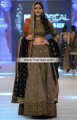 BW6089 Otter Brown Dark Taupe Mahogany Banarasi Crinkle Chiffon Banarasi Jamawar Lehenga